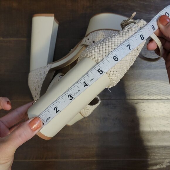 New Sam Edelman Nattie Clog Sandals Womens 9 Neutral Retro Chic Boho Elevated - Picture 9 of 10